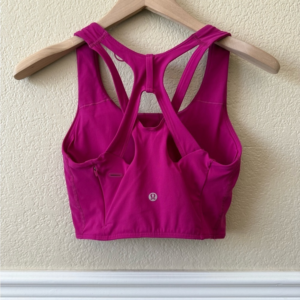 Lululemon Stash It Bra *Medium Support, B/C Cup Ripened Raspberry Size 4 - Picture 10 of 10